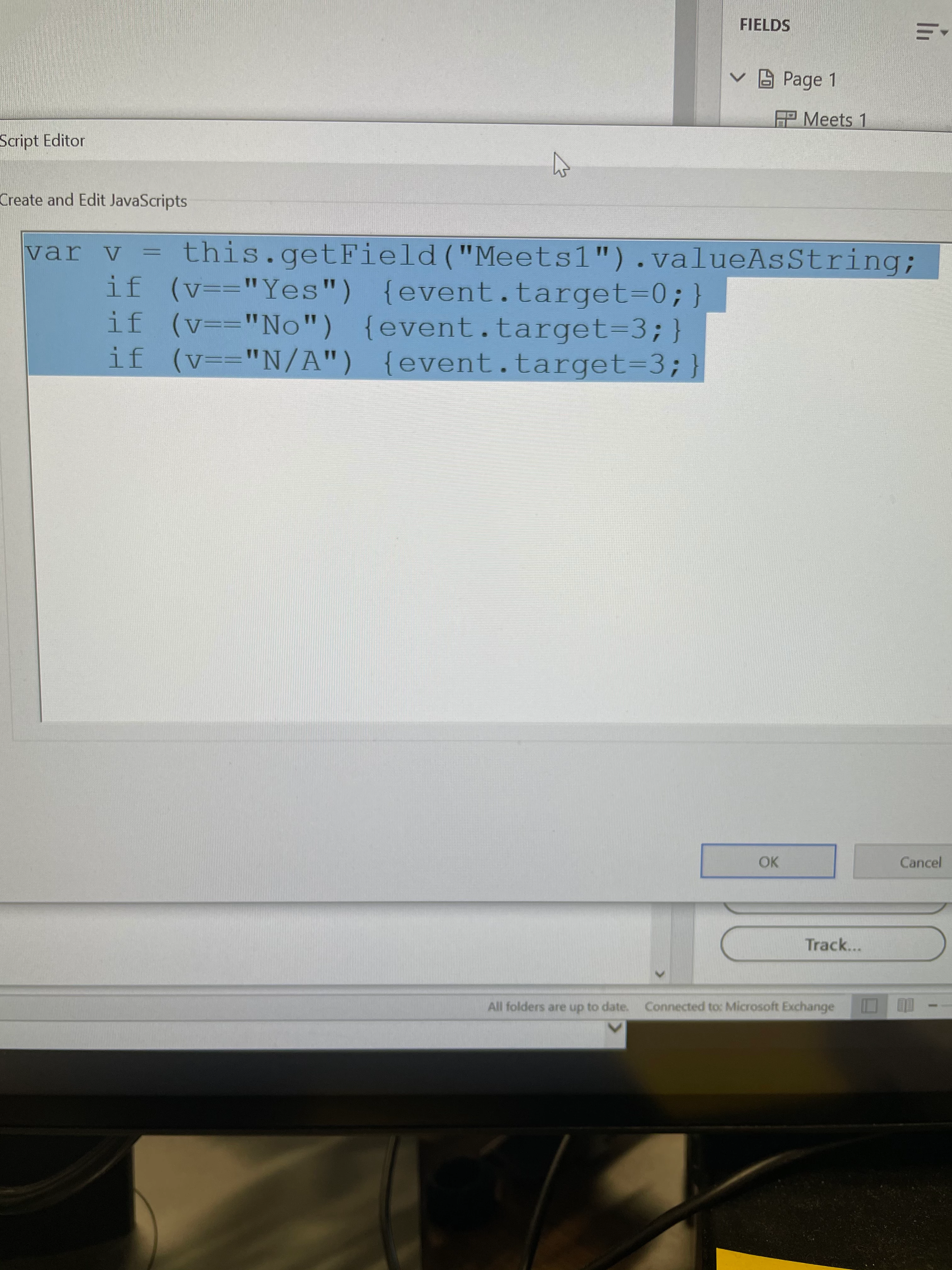 Java script for Adobe Acrobat Conditional Formatting | Community