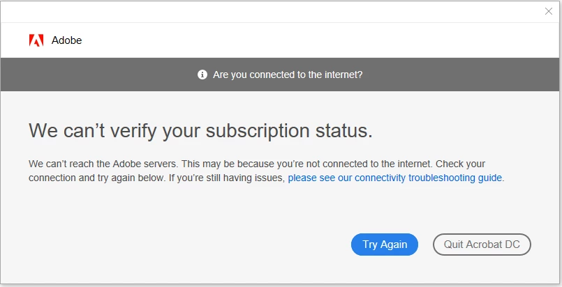Acrobat DC Warning | Community