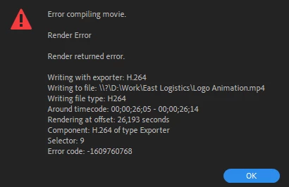 Cannot export video if using effect: lens flare | Community