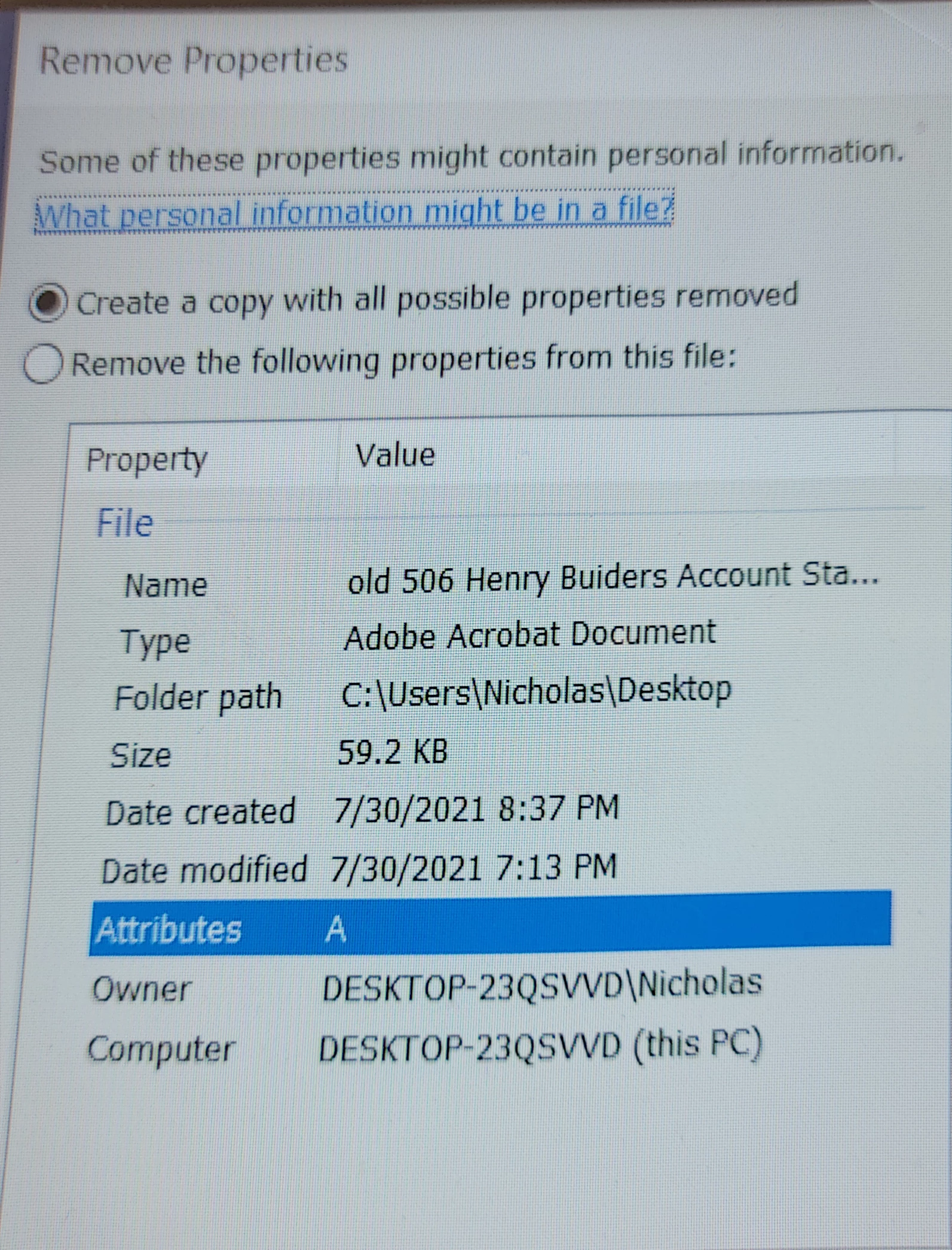 how to remove properties and personal details from the pdf details tab ...