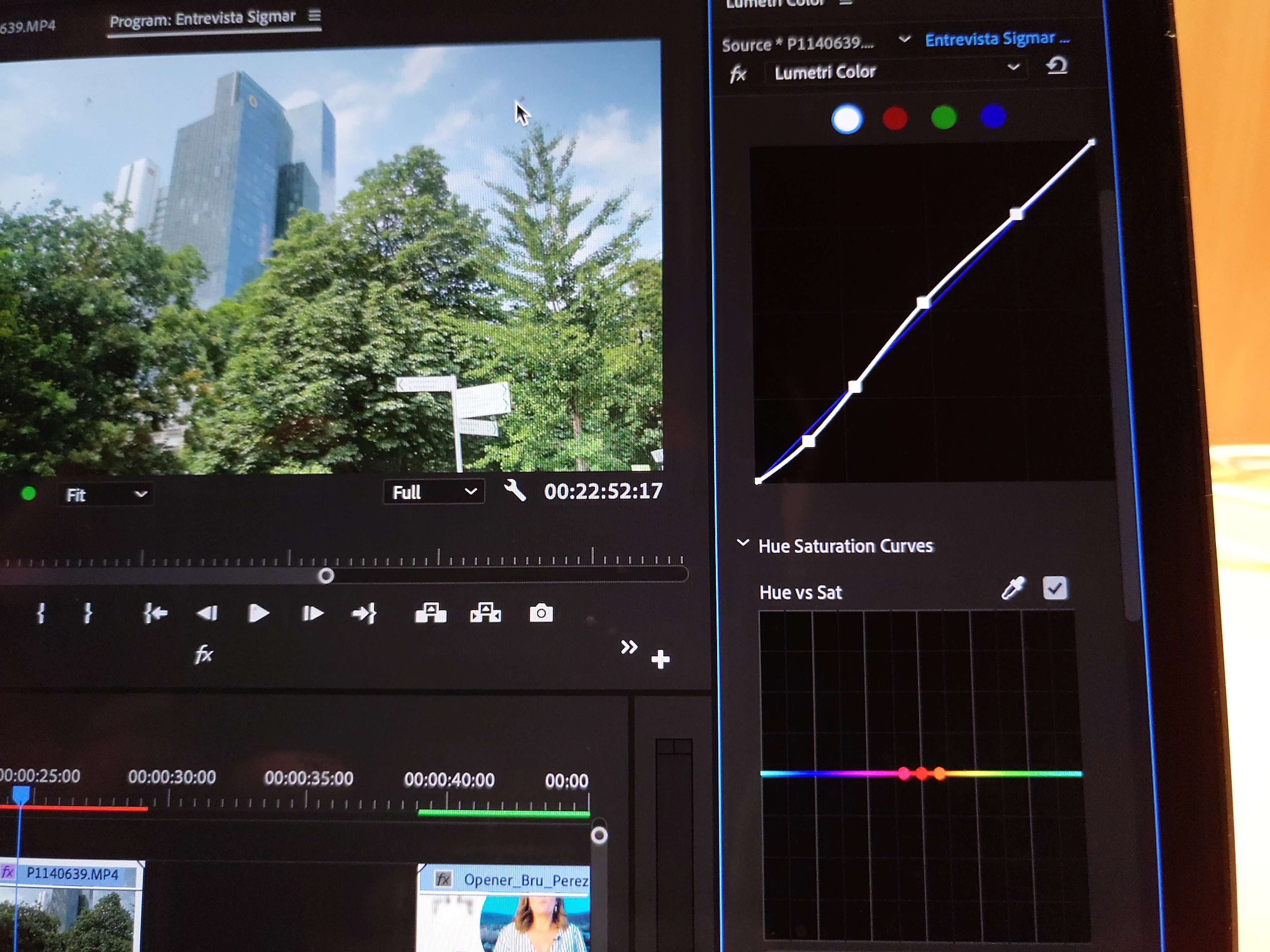 Lumetri Color: Hue vs Sat doesn't pick up the colours properly. | Community