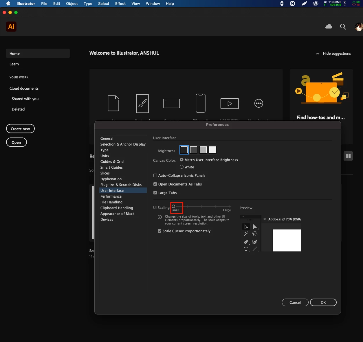 InDesign UI does not match scale of Illustrator | Community