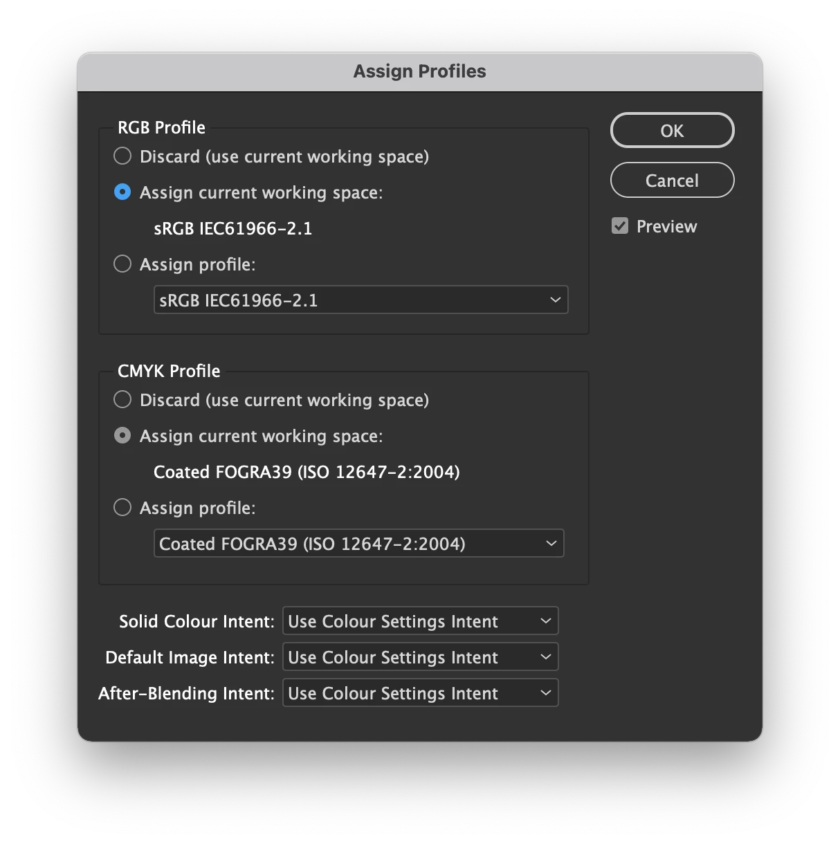 InDesign 2022 profile warnings on opening missing | Community