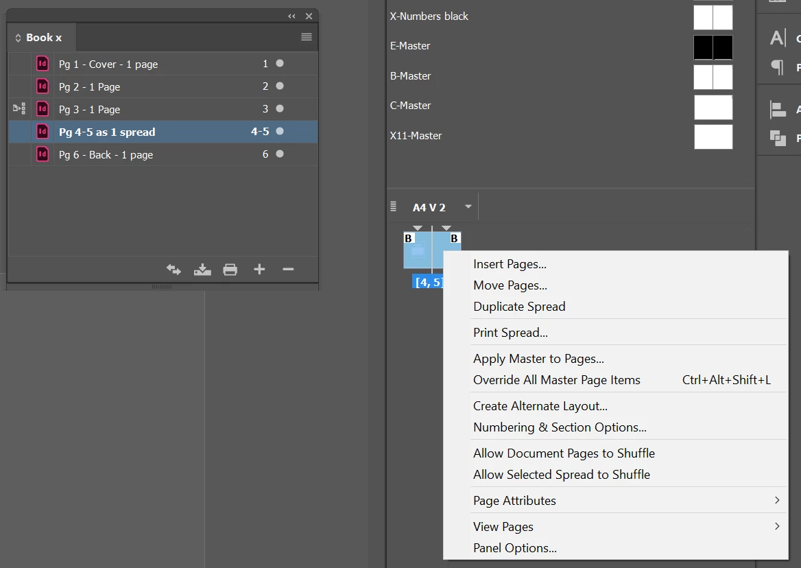 indb Book File - combining single page and spread indd files | Community
