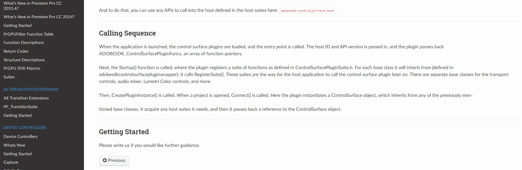 Premiere Pro C++ SDK Guide Release 22.0 control surface | Community