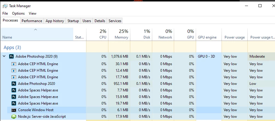 Too Many Adobe Processes | Community