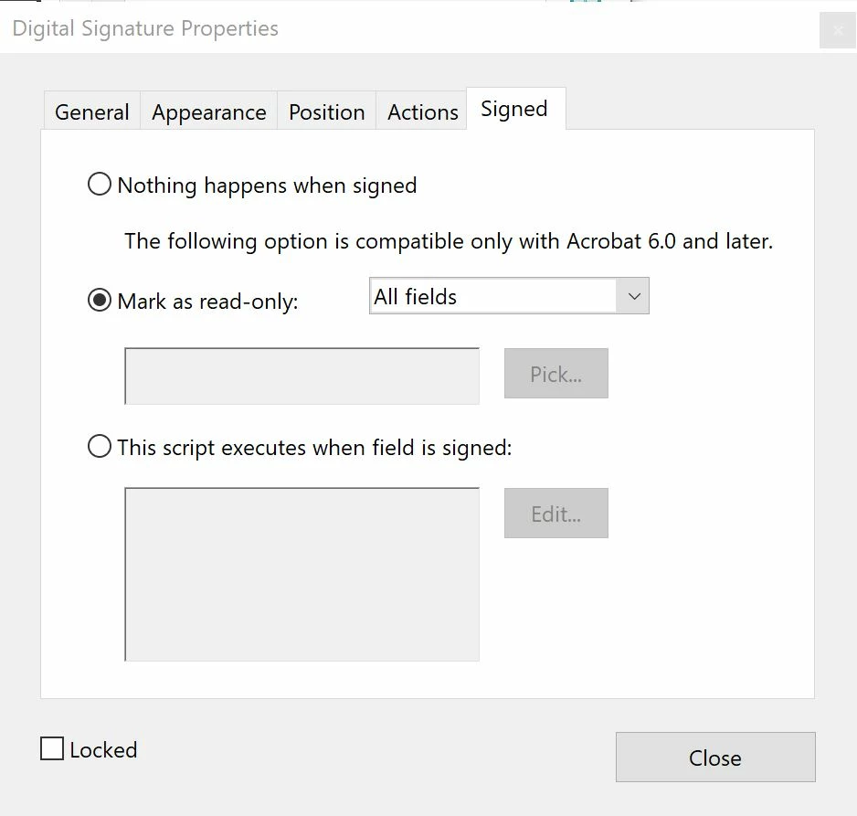 Partial File Signing Can you partially lock forms depending on which signatures are required ...