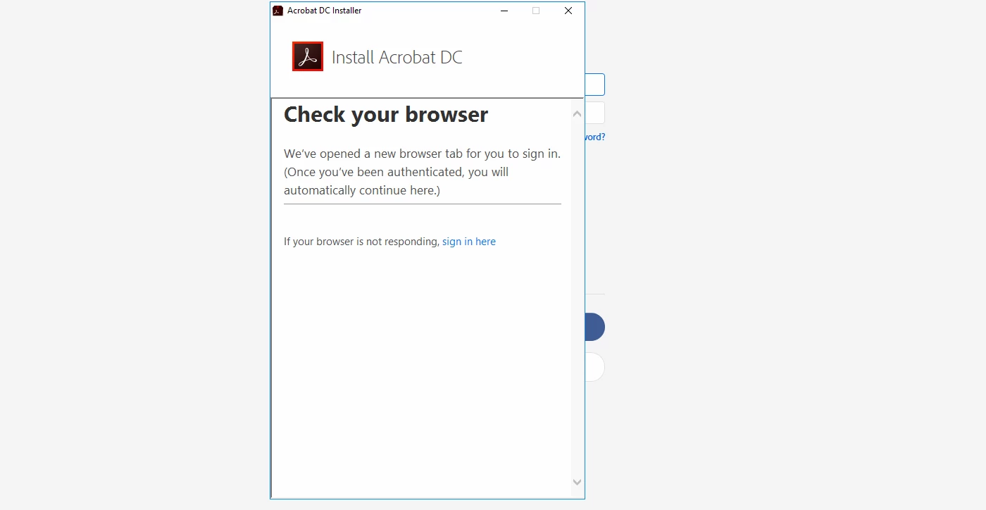 Unable to install Acrobat Standard DC | Community