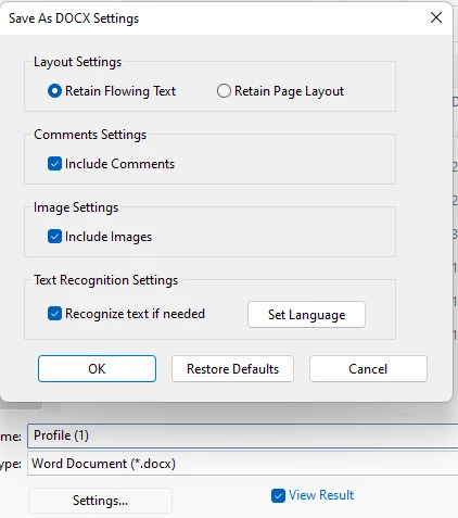 Trying to Convert PDF files to Word documents | Community