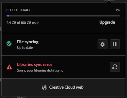 CC libraries blank - frozen and not loading | Community