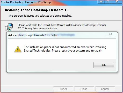 Error while installing Shared Technologies Elements 12 | Community