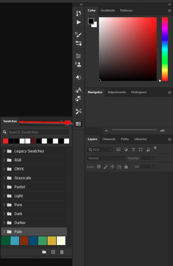 Adobe Photoshop: HELP I deleted my Swatch Library menu icon and don't ...
