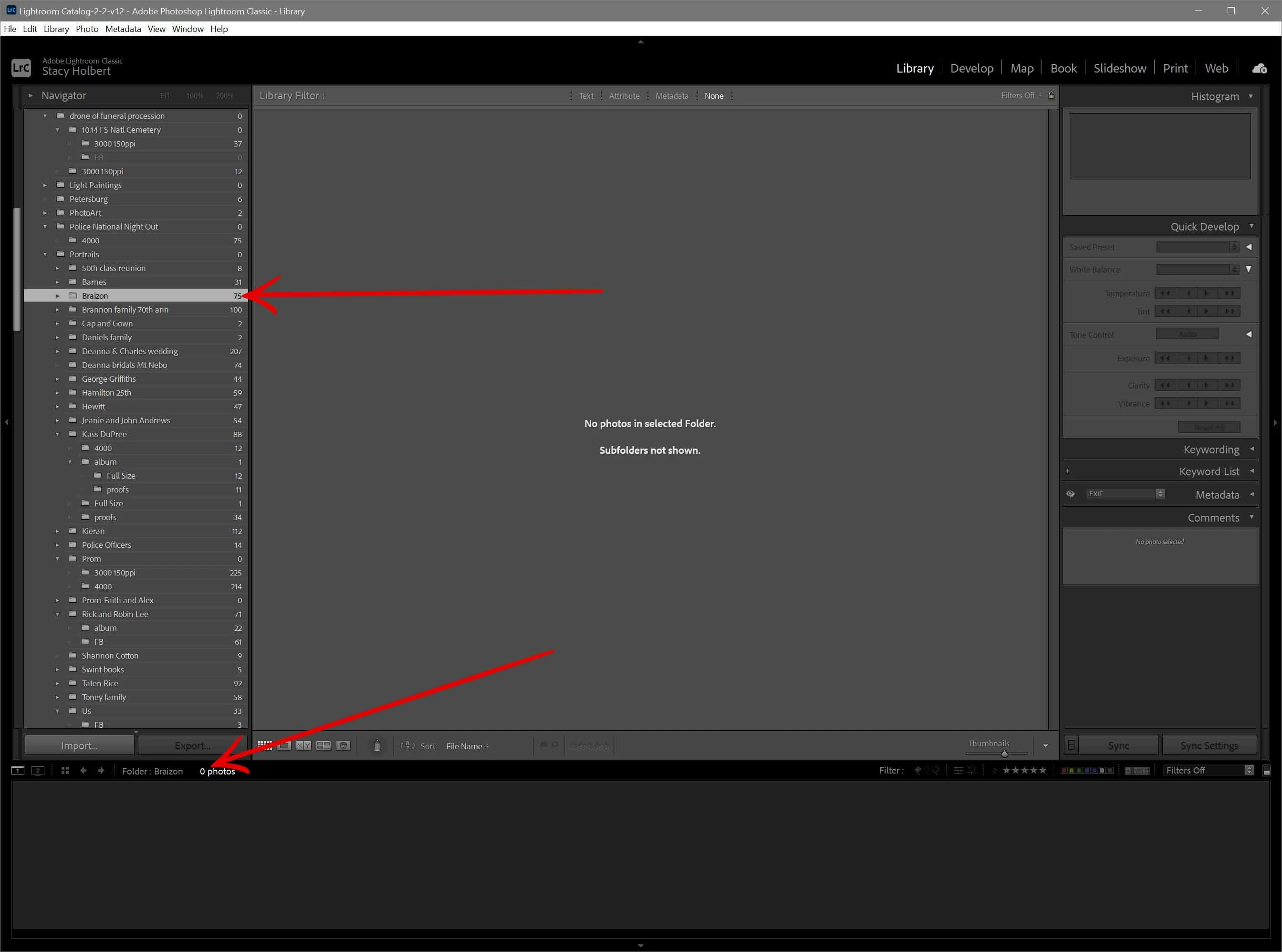 pictures not showing in filmstrip | Community