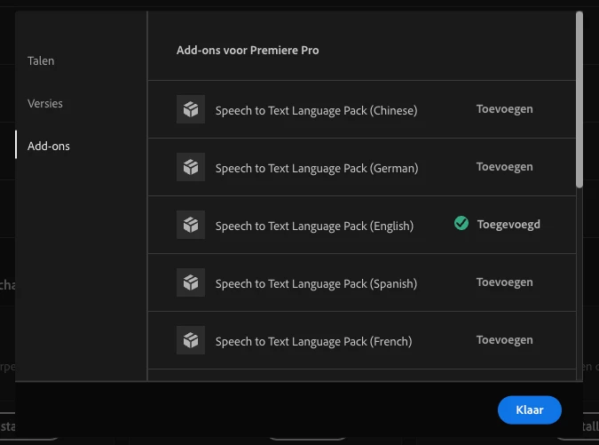 Language Pack Error Speech to text language pack (dutch) not showing up | Community