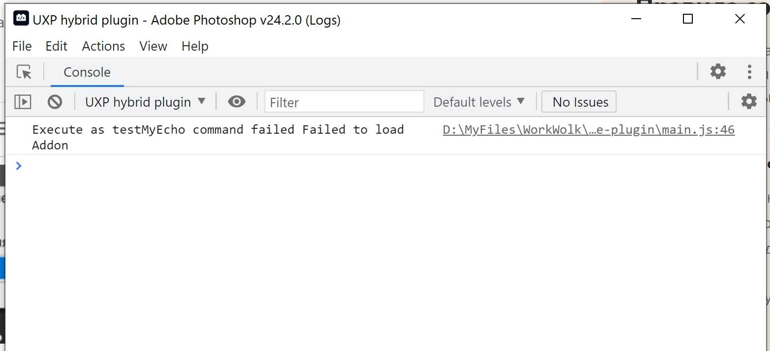 C++ UXP Hybrid plugin SDK Default example won't run | Community