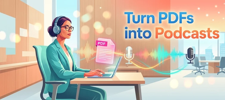 Turn content in PDF Spaces into podcasts in Acrobat so you can listen to key ideas or deep insights on the go.