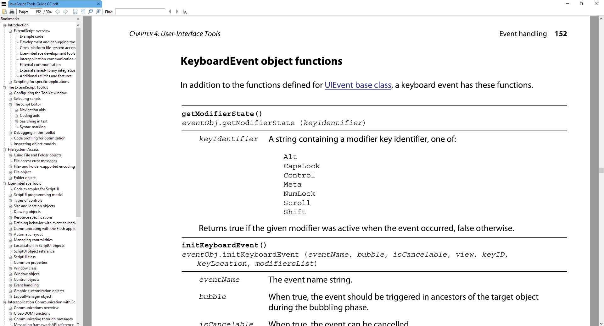 How can I use initKeyboardEvent() function in extendScripting? | Community