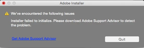 Receiving "Installer failed to Intialize" error trying to load ...