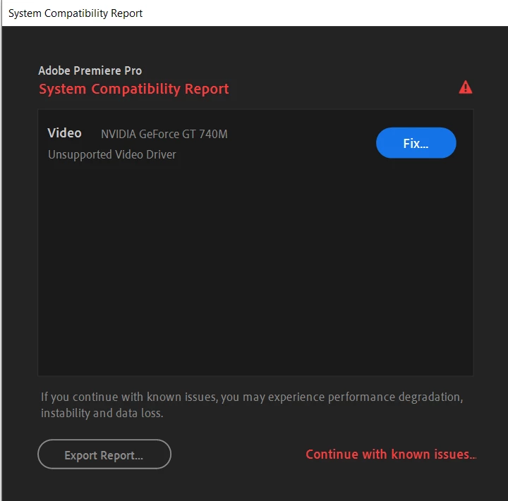 Driver does not support | Community