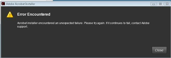 Error in running the trial version of Acrobat Pro | Community