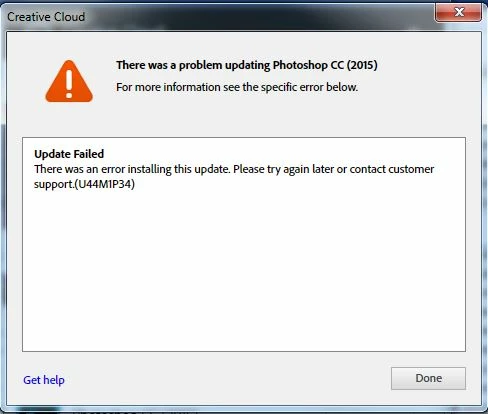 Upgrade failed, error U44M1P34 | Community