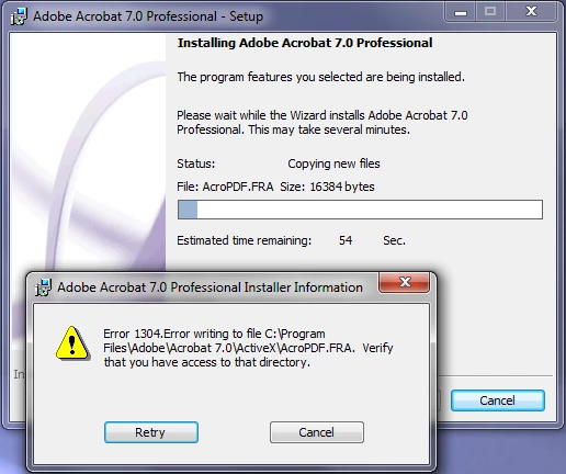 Installing Acrobat 7 Pro downloaded from Adobe | Community