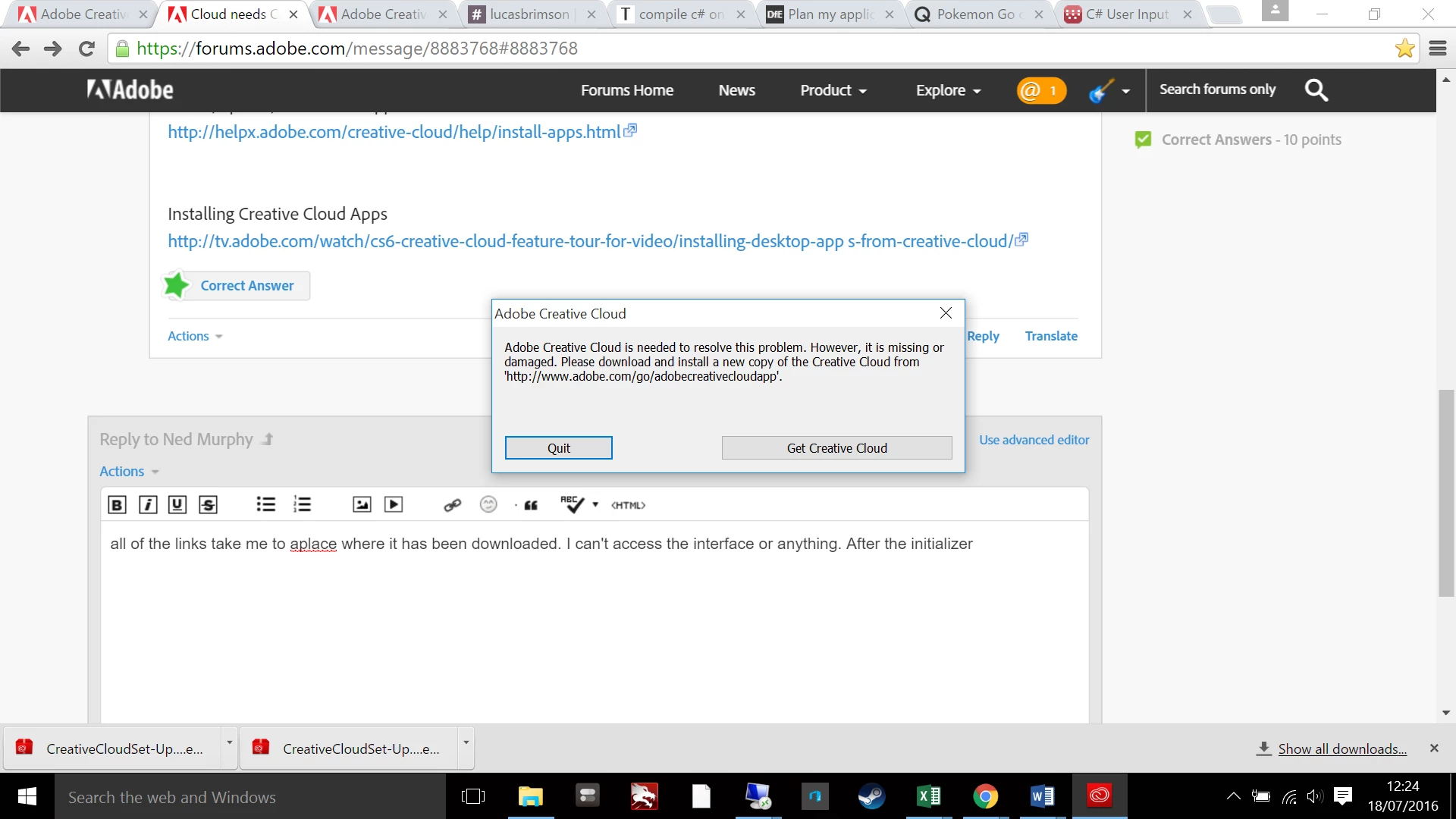 Cloud needs Cloud to download error | Community