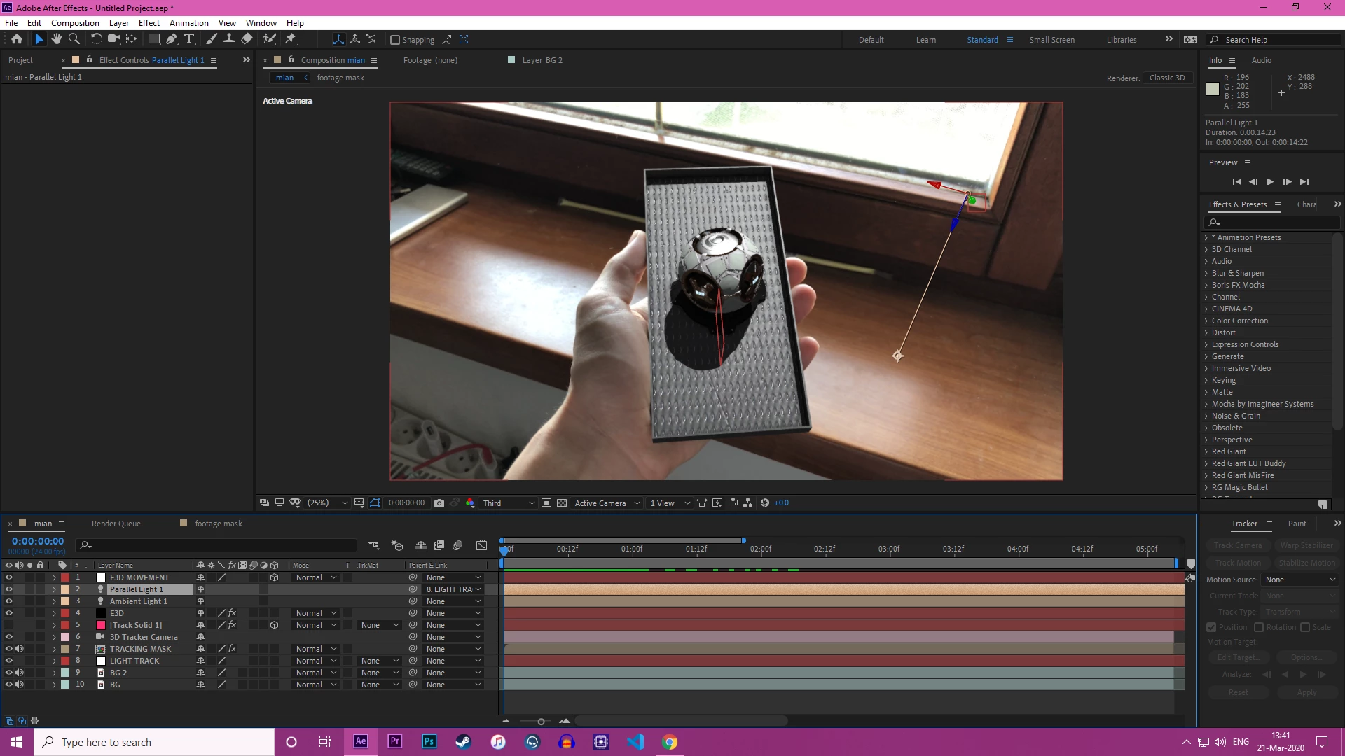 Object prefers 3D CAMERA TRACK | Community