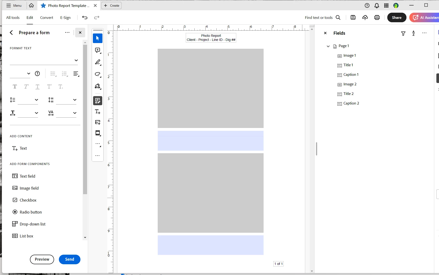 Unmerge fillable form fields? Template pages? Portfolio? | Community