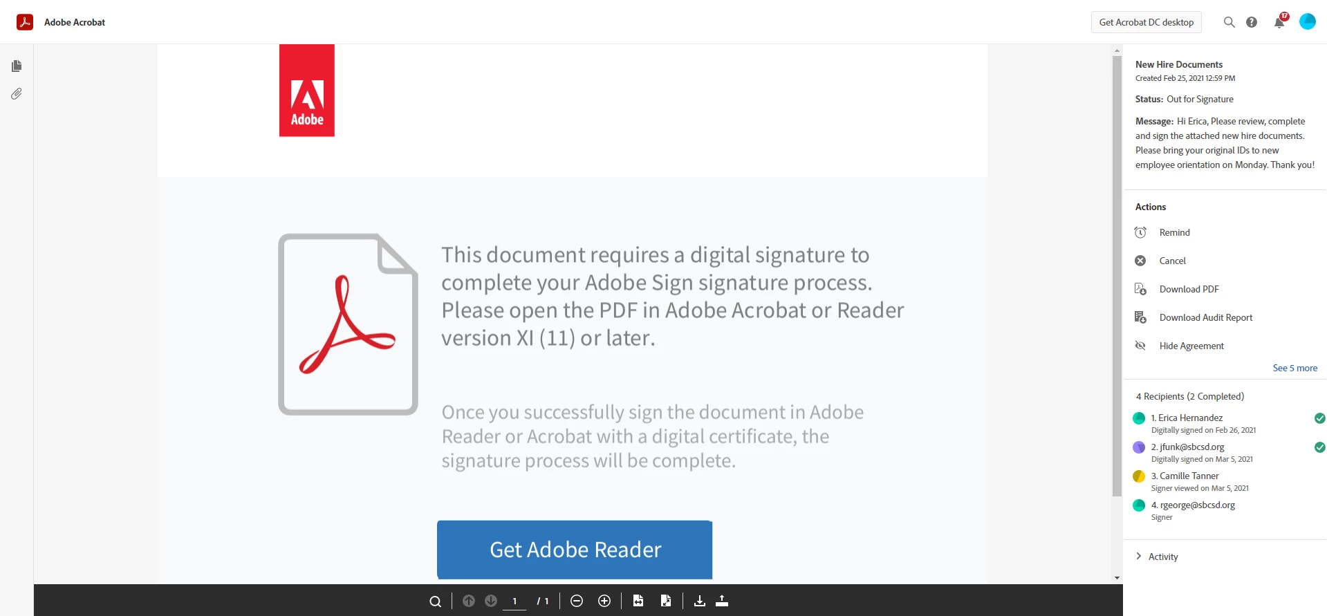 Consistently asked to open Adobe Cloud PDF in Adobe Acrobat or Reader ...