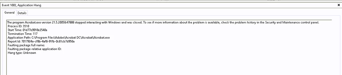 Acrobat Pro DC crashing randomly | Community
