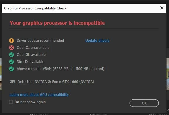 Graphics Card Incompatible With Rift Graphics card incompatible | Community