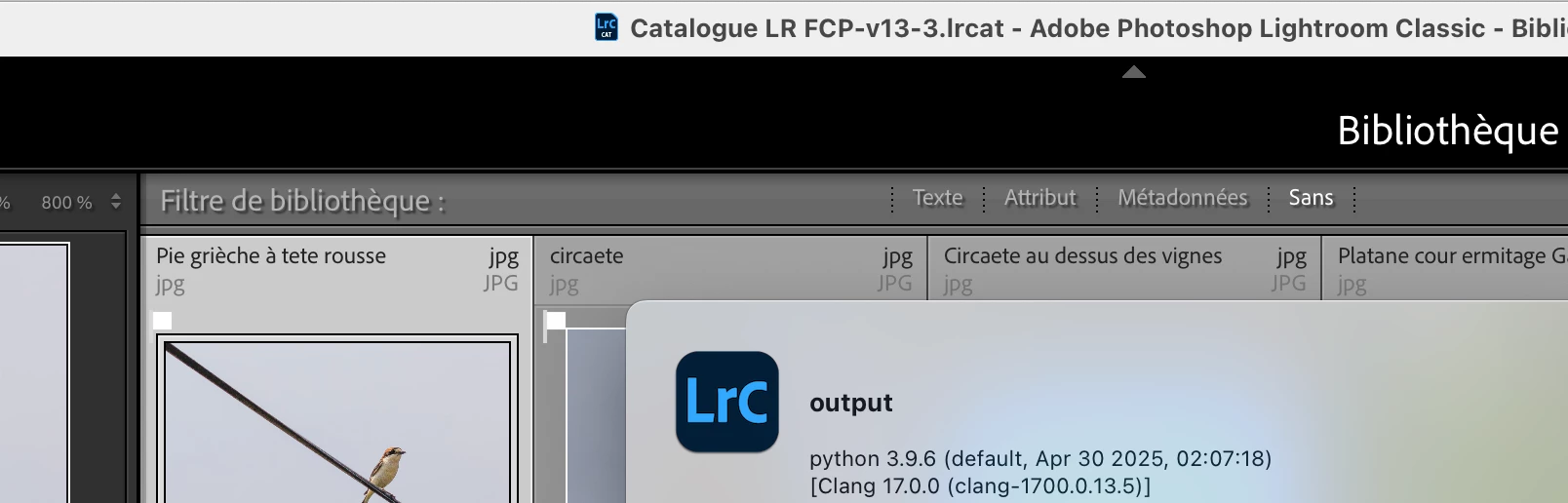 Version of python used by lua in lightroom | Community