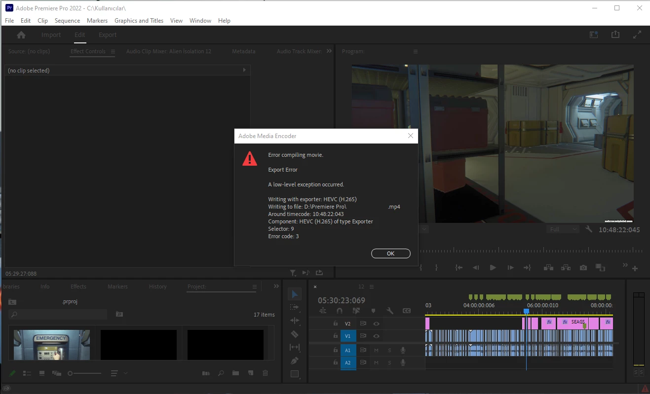 Error compiling movie ! | Community