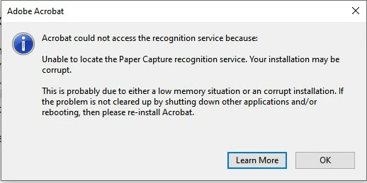 Problem with OCR in Adobe Acrobat Pro | Community