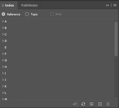 INDEX Panel in InDesign - no Symbols option | Community