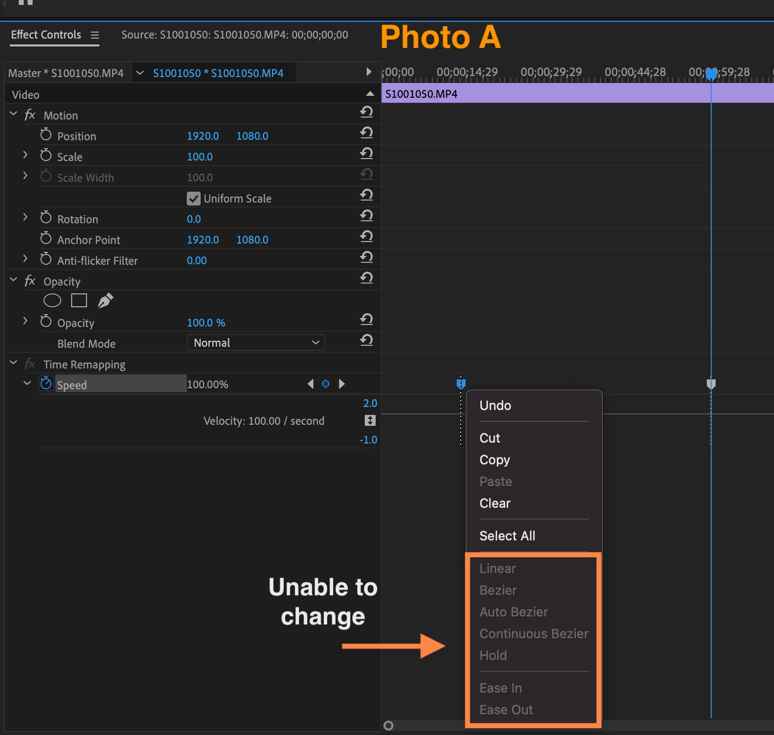 Keyframe Speed/ram Cannot adjust speed keyframe types | Community