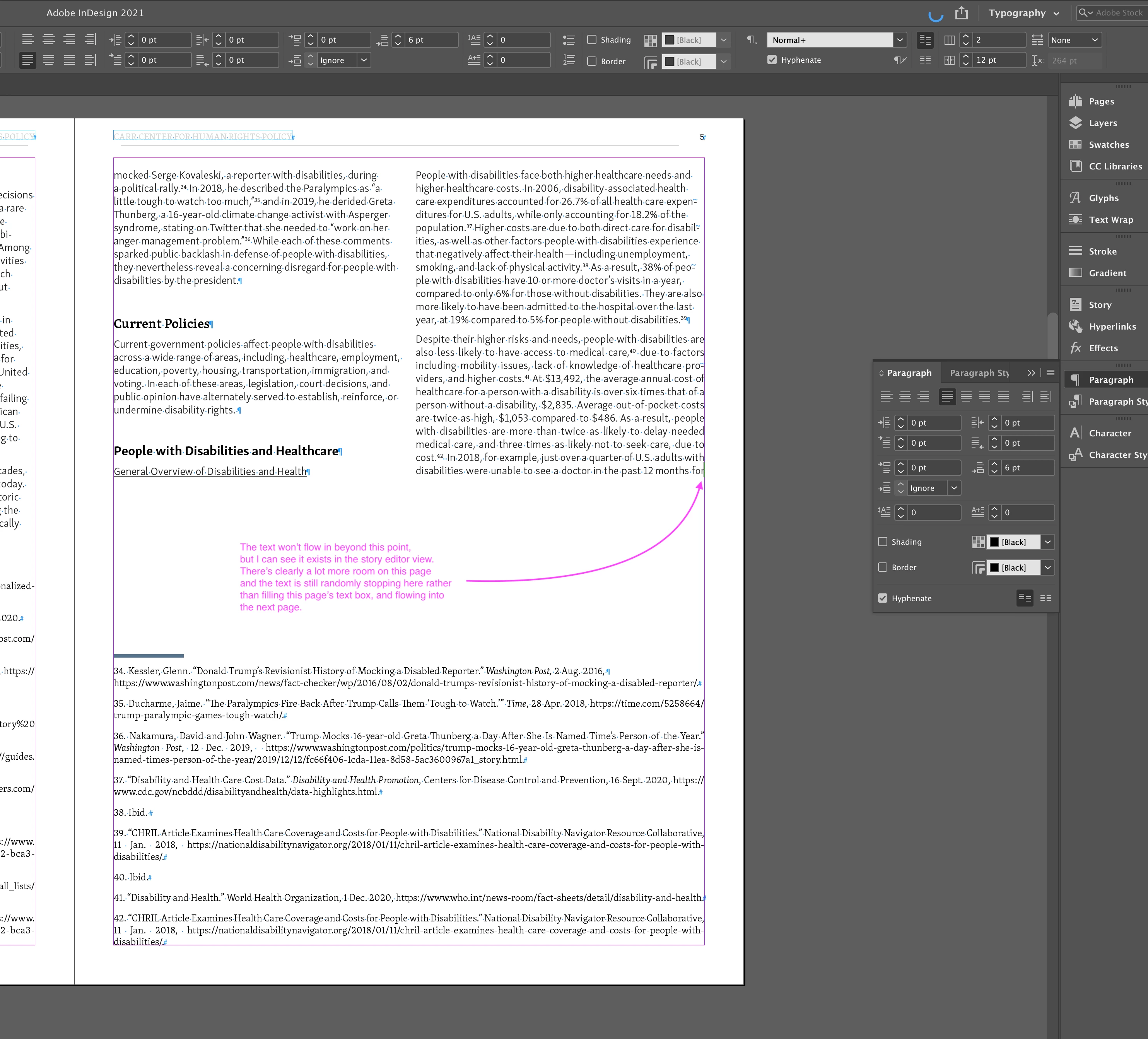 Only part of .RTF file is placing into my InDesign document | Community