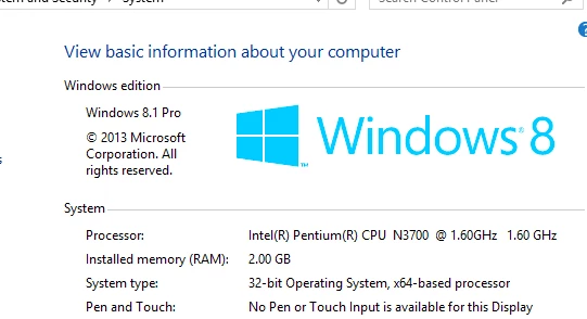 i just wonder about 32bit operating system | Community
