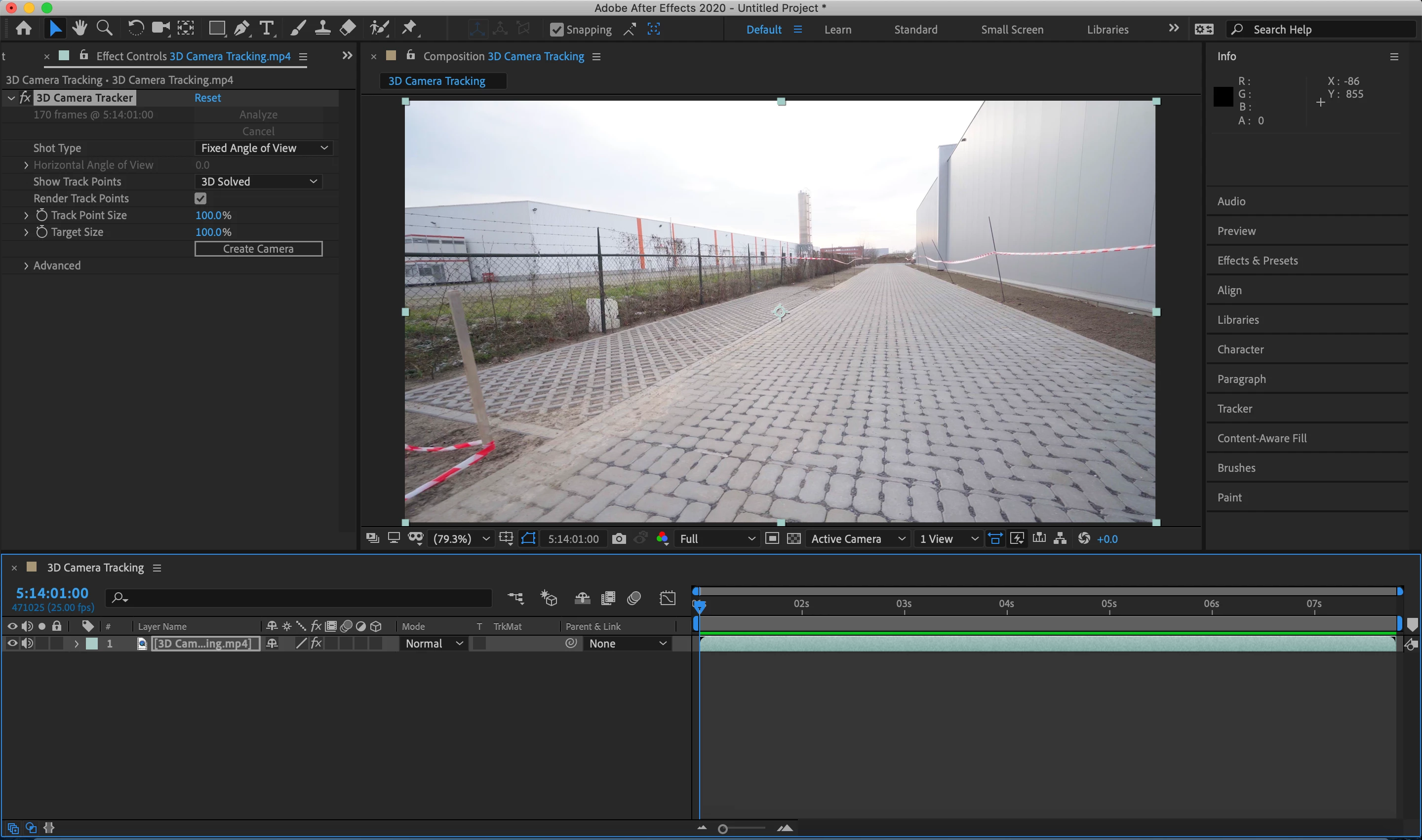 3D Camera Tracking | Community