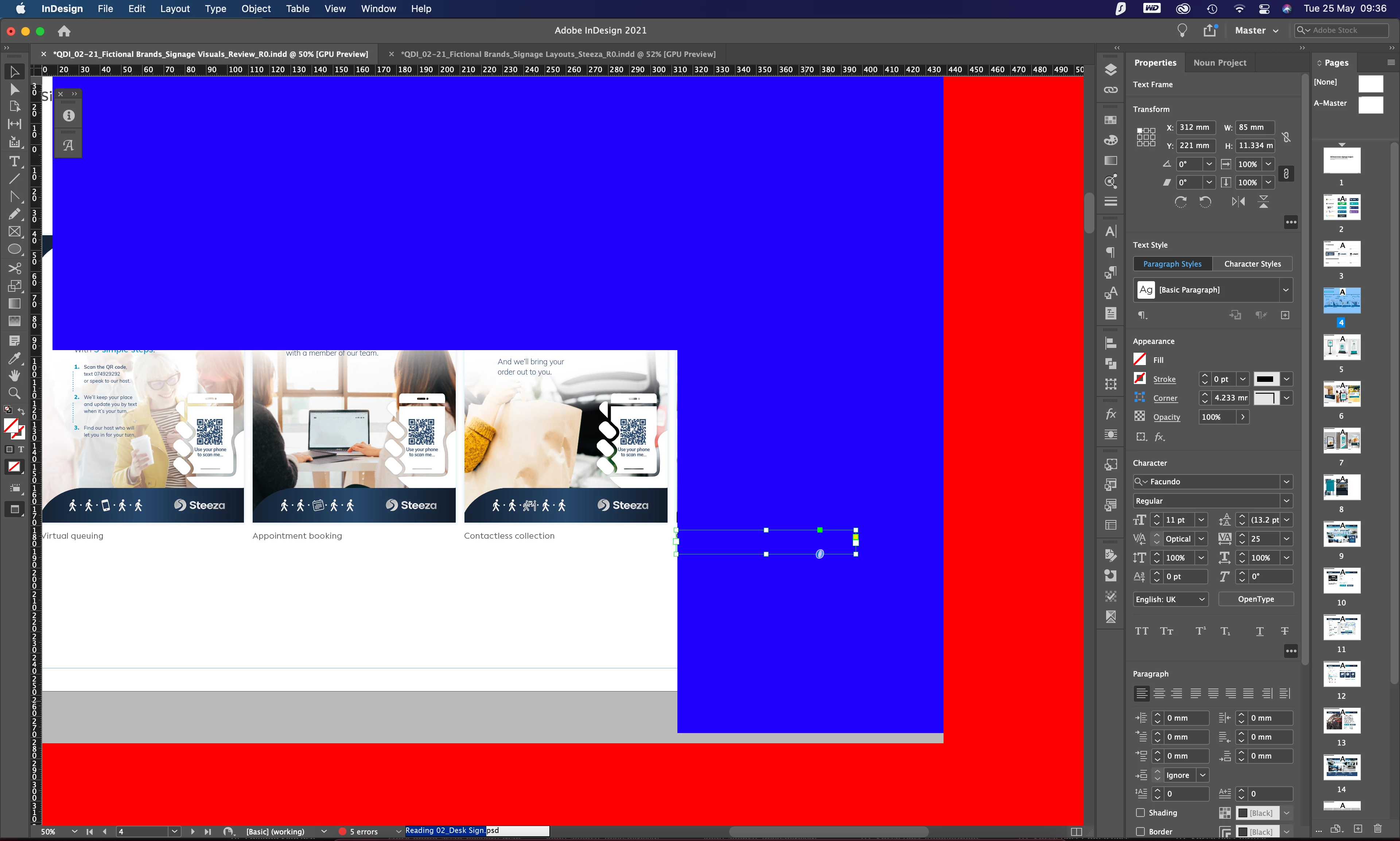 Indesign Examples Red Red and blue blocks obscuring InDesign Window | Community