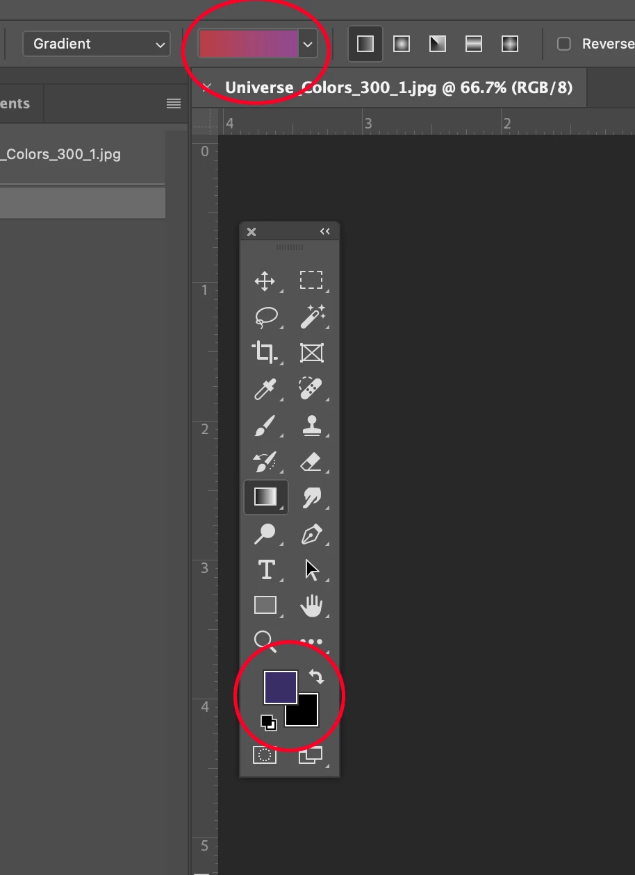 Gradient tool not using the already selected color... | Community