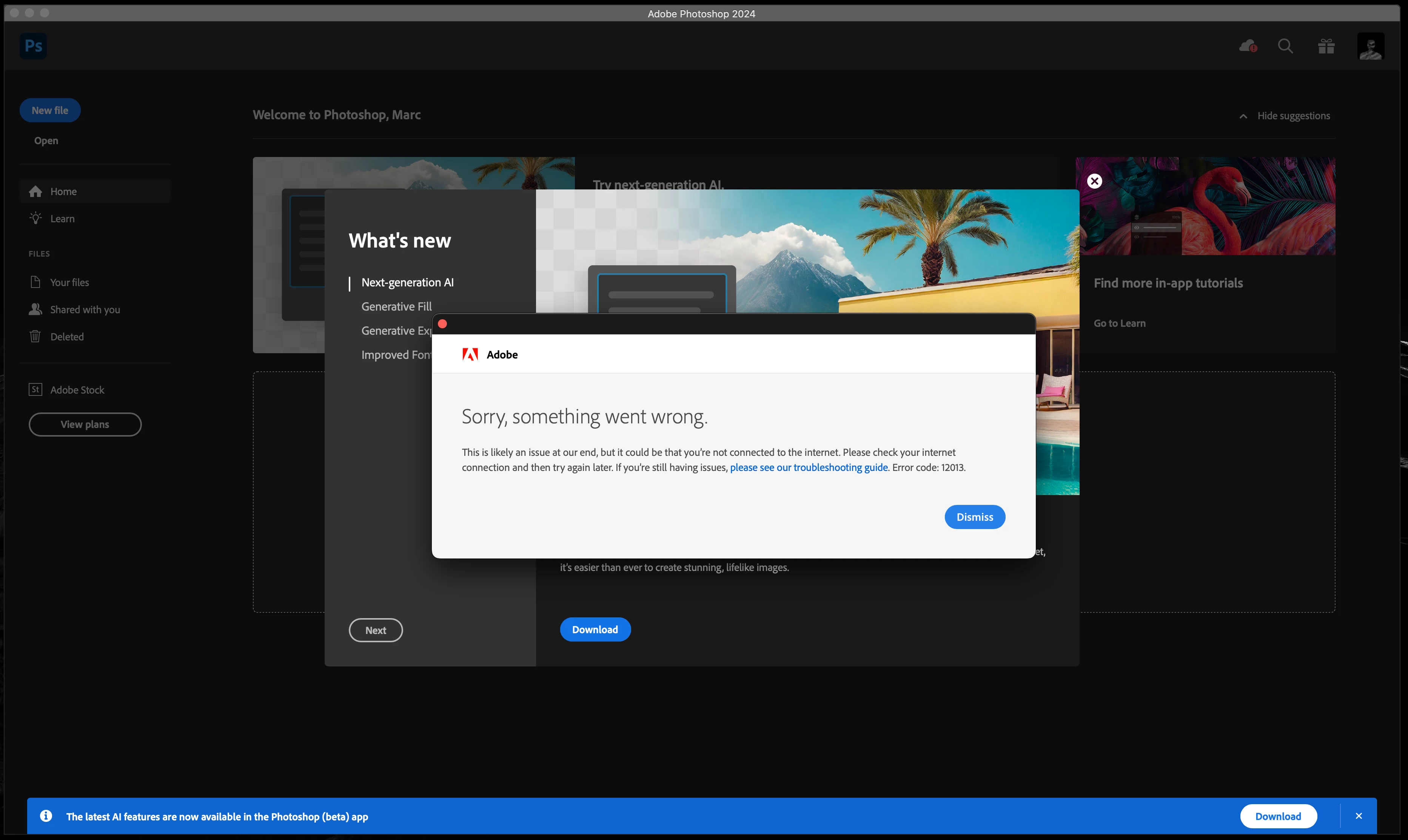 Can't launch any app from Creative Cloud! Error code: 12013 | Community