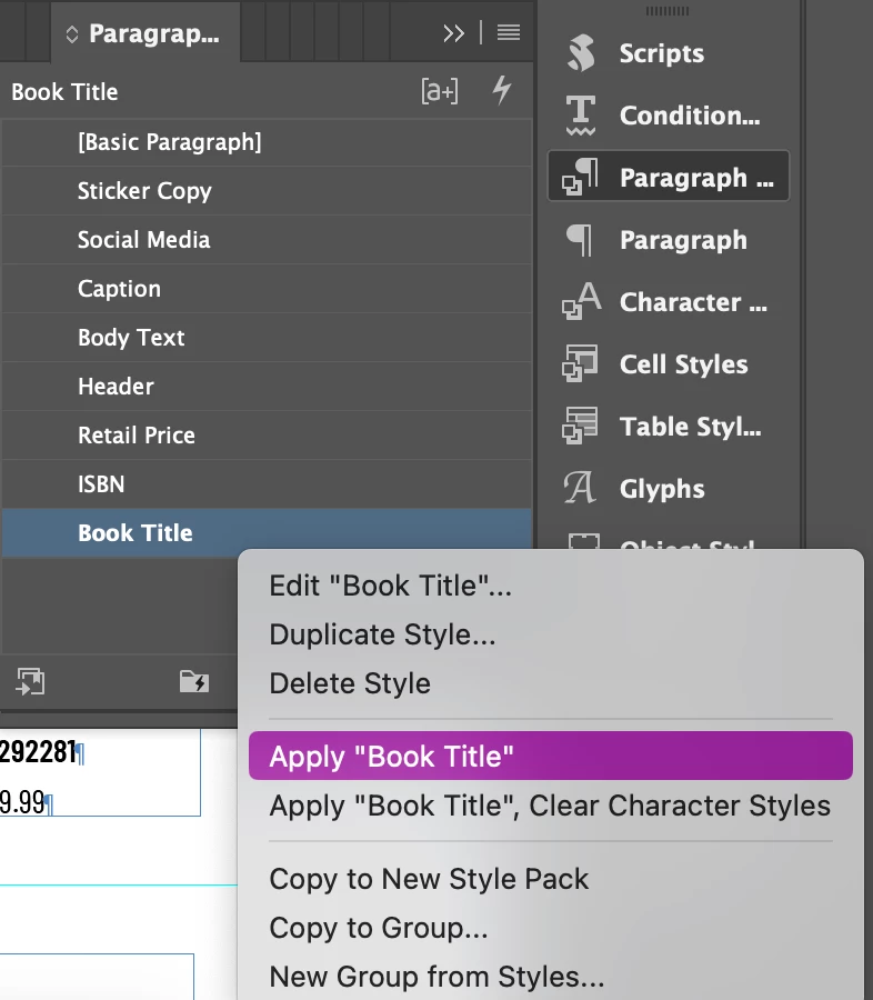 InDesign Next Style not applied when pasting text? | Community