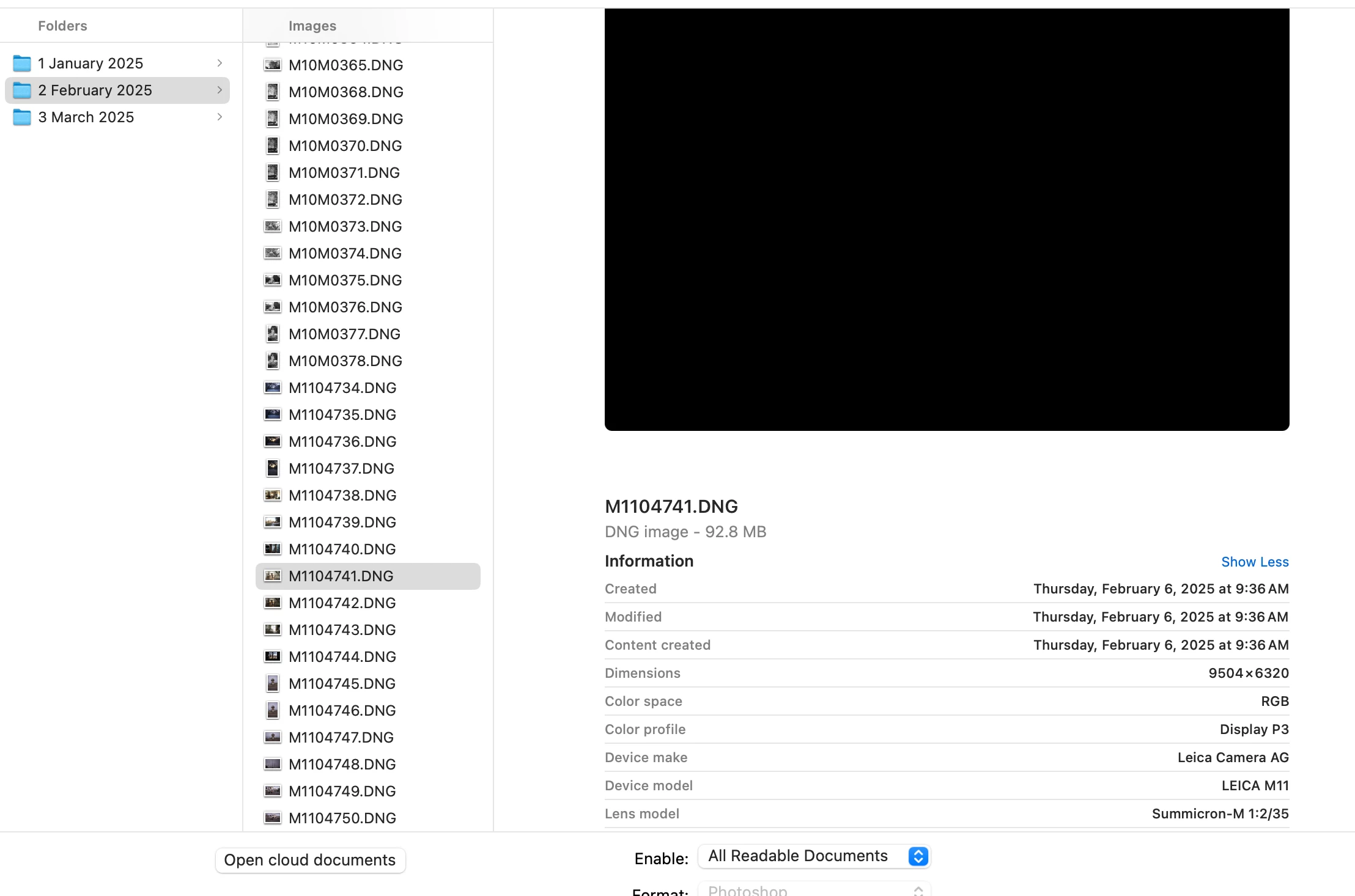 Leica M11 DNG files don't preview in Photoshop (beta) | Community