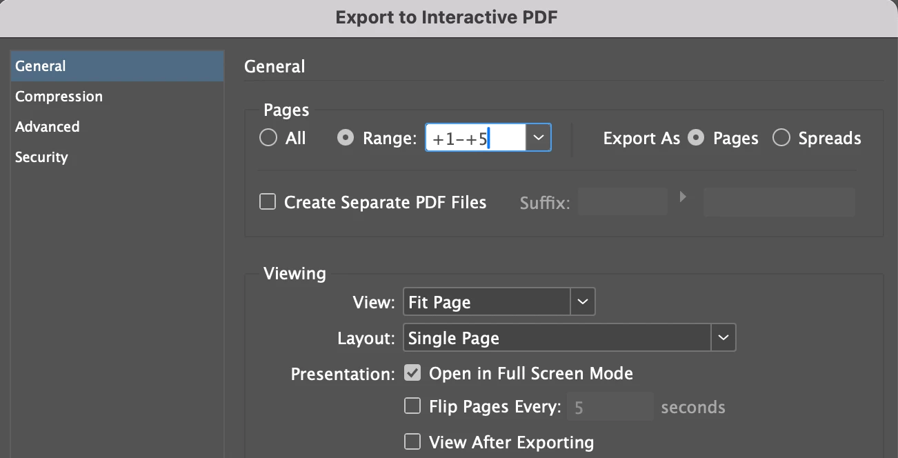 How to export PDF in a range of pages in InDesign 2020 | Community