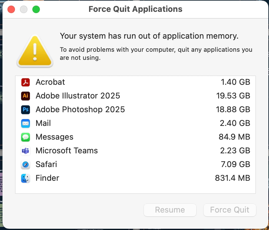 Memory Illustrator High Memory Usage in Illustrator | Community