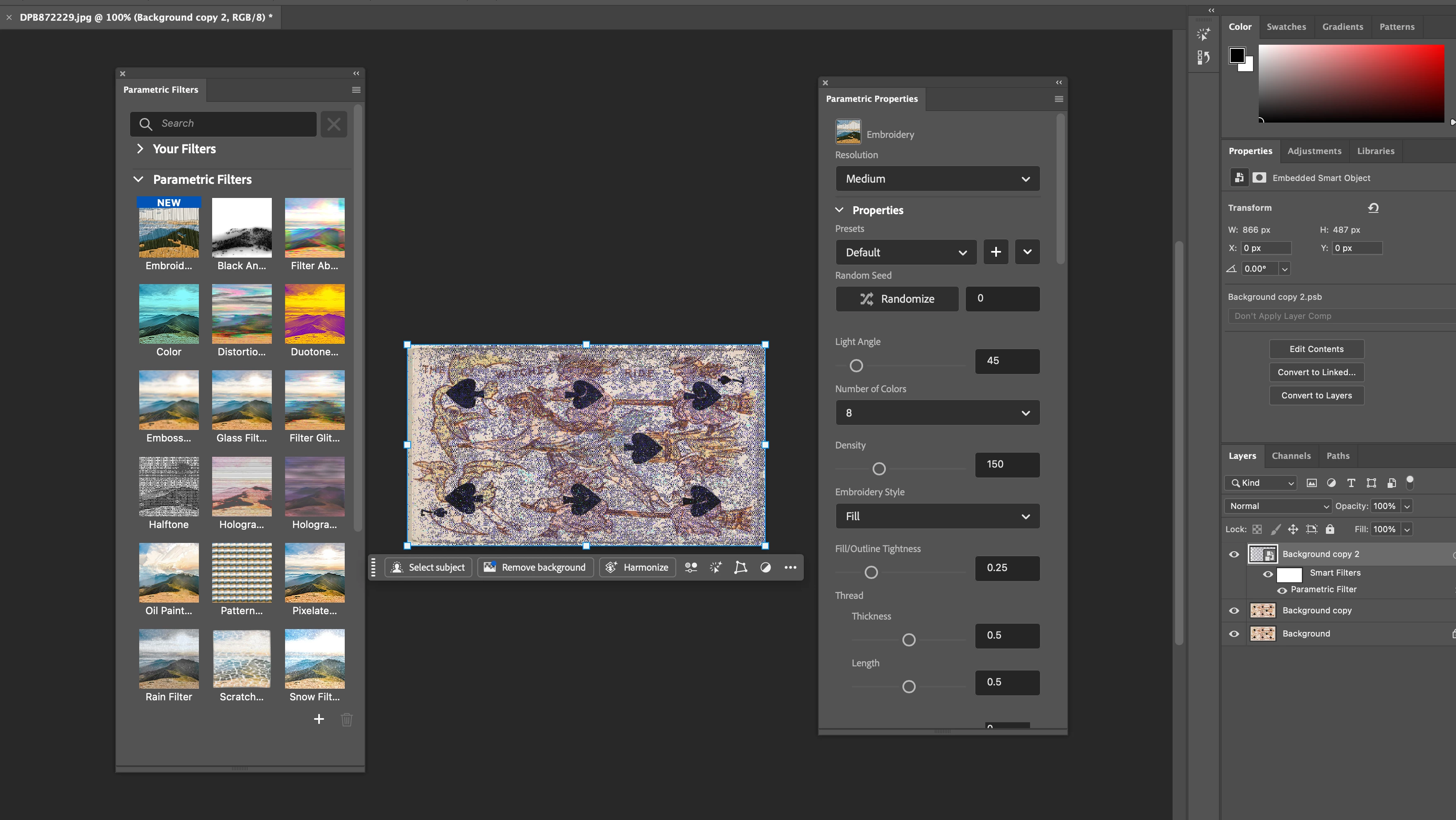 Parametric Embroidery Filter Produces Pixelated Output Instead of ...