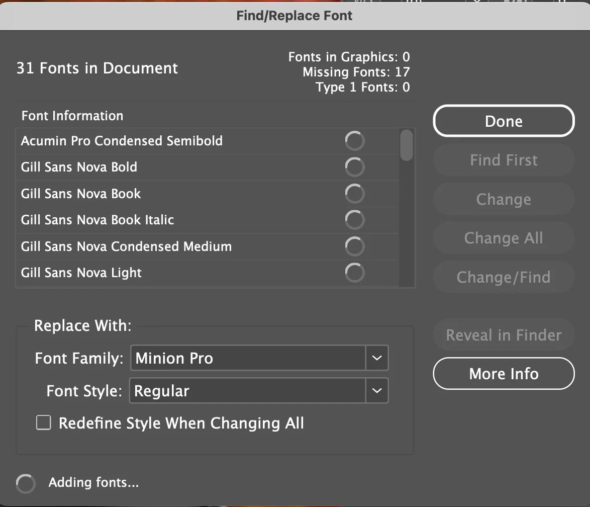 Adobe fonts not activating in Indesign | Community