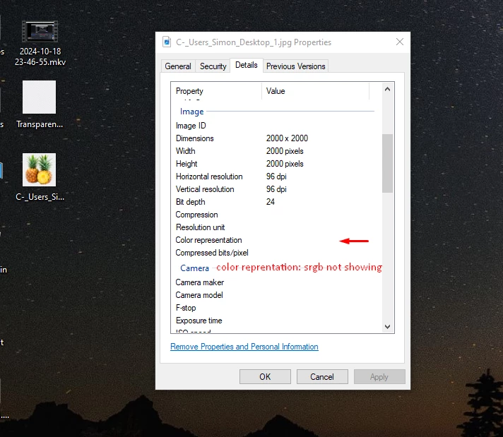 Color srgb isn't showing in color representative option. | Community